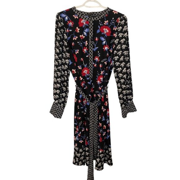 Talbots multicolor mixed floral crepe dress size 10 - Picture 4 of 6